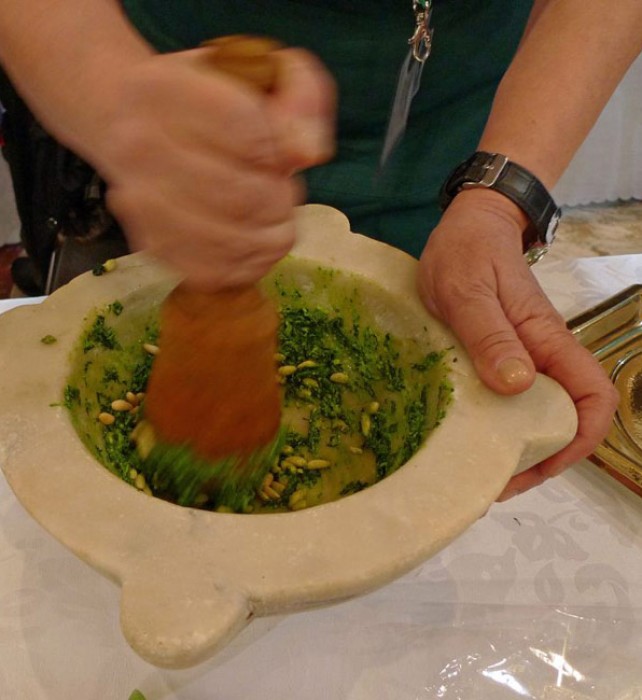 Some brought their own, well seasoned mortars.