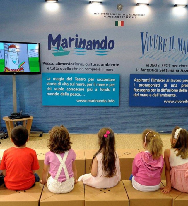 Workshops organized especially for children, at the Slow Fish.
