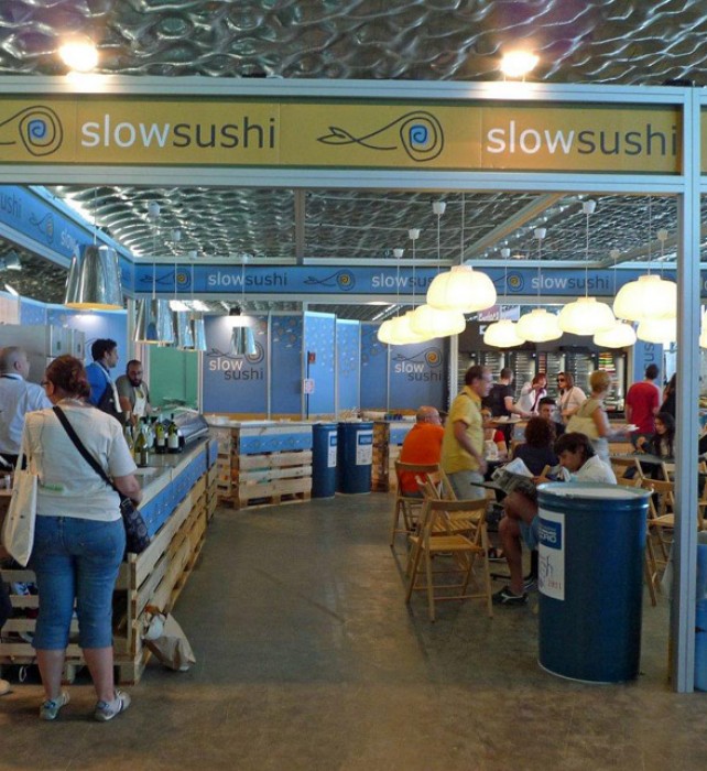 The Slow Sushi stand demonstrated that we can enjoy delicious sushi without Bluefin tuna or any other species that are even remotely at risk.