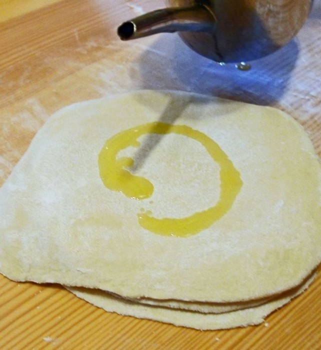 Pita Fyllo dough piece